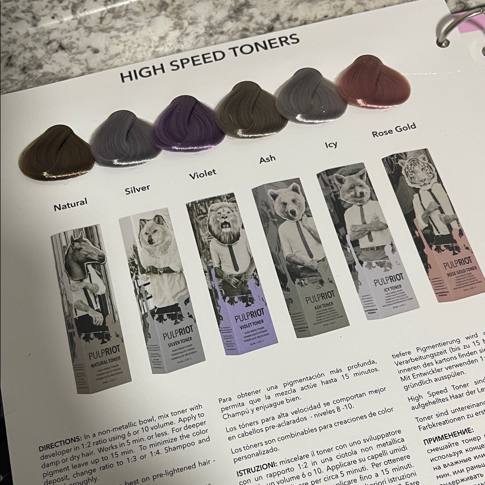Pulp Riot Faction 8 Color Swatch Book - Picture 7 of 11